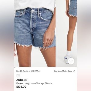 AGOLDE Parker long in Skywave - 25 - like new!